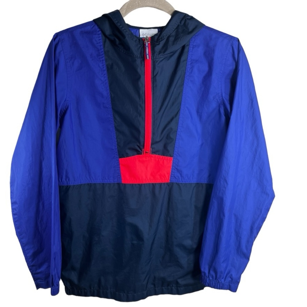 Columbia  1/2 Zip Hooded
Windbreaker Pullover Jacket
Colorblock